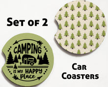 Load image into Gallery viewer, Neoprene Camping Coasters for Car, Truck, RV Trailer - Set of 2 - Car Coasters - Camping Gifts