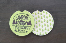 Load image into Gallery viewer, Neoprene Camping Coasters for Car, Truck, RV Trailer - Set of 2 - Car Coasters - Camping Gifts