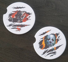 Load image into Gallery viewer, Horror Movie Car Coasters - Set of 2 Sandstone Car Coasters - Ceramic Christmas Gifts