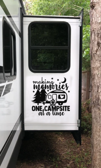 Making Memories Retro Camper Vinyl Decal Camping Bucket 