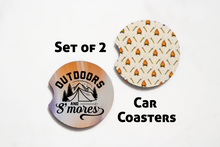 Load image into Gallery viewer, Car Coasters - Camp Collection - Camping is My Happy Place - Set of 2
