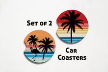 Load image into Gallery viewer, Car Coasters - Summer Collection - Palm Trees - Set of 2