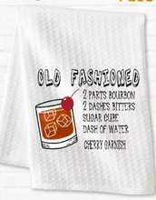 Load image into Gallery viewer, Cocktail Recipe Waffle Towel - Sublimated Microfiber Kitchen Towel